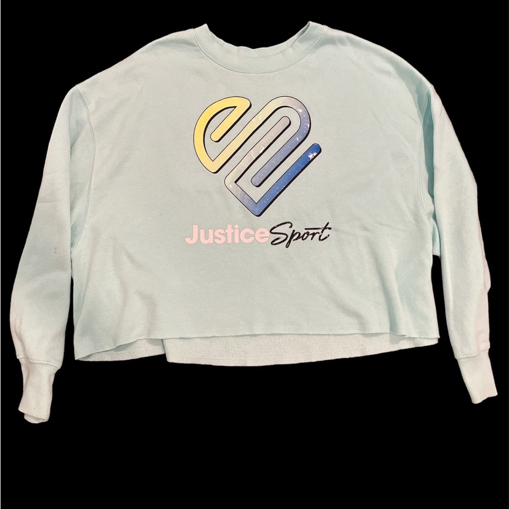 Justice girls size 12/14 crop sweatshirt